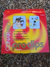 ConairPRO Pro Clips 10 Pack White Multipurpose Hair Roller Styling Clips