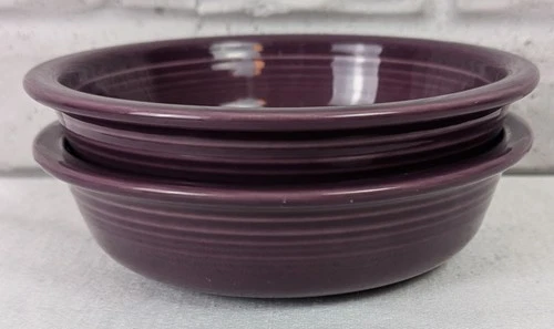 Set of 2 Fiesta Mulberry Purple 7" Cereal Soup Bowls HLC USA Fiestaware