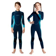 Children 3MM Neoprene Wetsuit Back Zipper Snorkeling Swimming Suit Long Sleeves