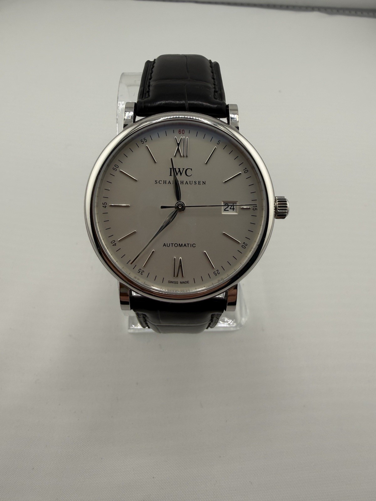 IWC Portofino 'White' Stainless Steel Automatic Date 40mm on Strap IW356501
