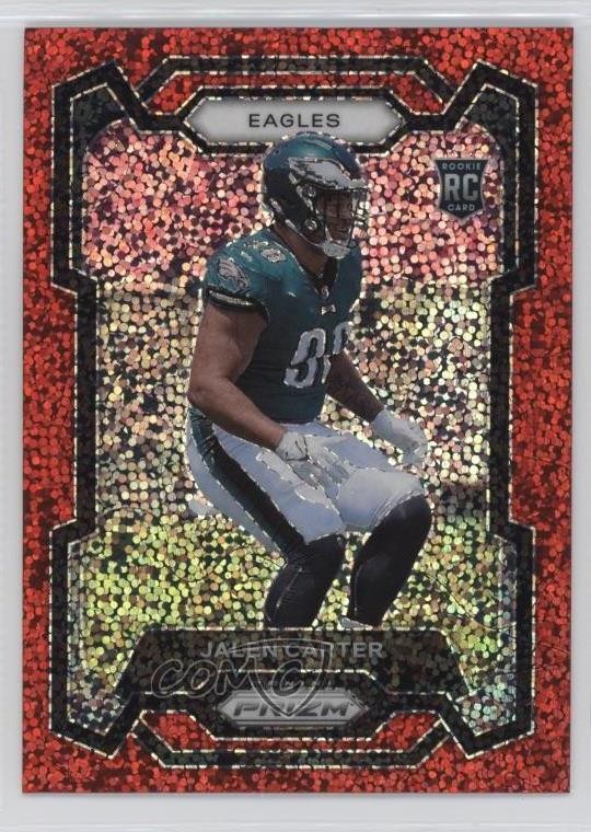 2023 Panini Prizm Rookies Red Sparkle Prizm Jalen Carter #381 Rookie RC 16wc