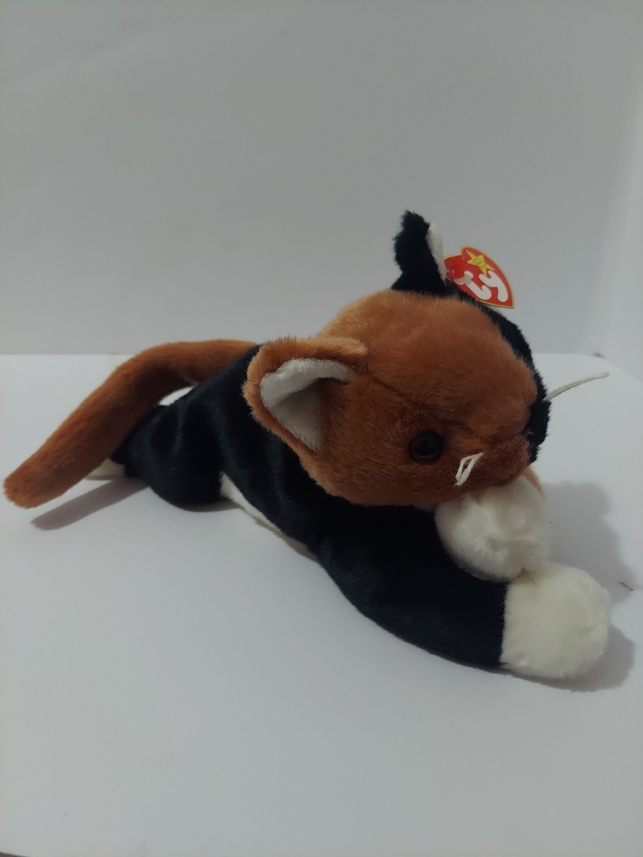 Ty rare Retired Cat Ty Beanie Buddy - CHIP the Cat (13 Inch
