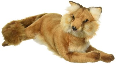 HANSA Lying Fox Plush, Red, 18''L