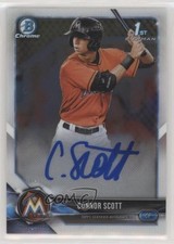 2018 Bowman Draft Chrome Draft Pick Auto Connor Scott #CDA-CSC Auto 1q7