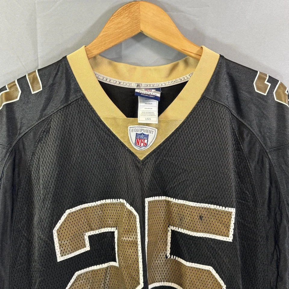 Camiseta de fútbol americano grande de la NFL de los New Orleans Saints para hombre Reebok Bush 25 Foto 3 de 4