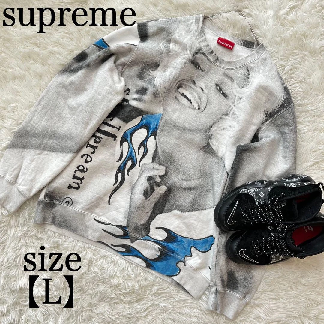 Sweat col rond homme Supreme L Sure Naomi emblématique streetwear rare occasion