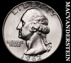 1962 Washington Quarter- Silver- Choice Gem Brilliant Unc Luster #J5394