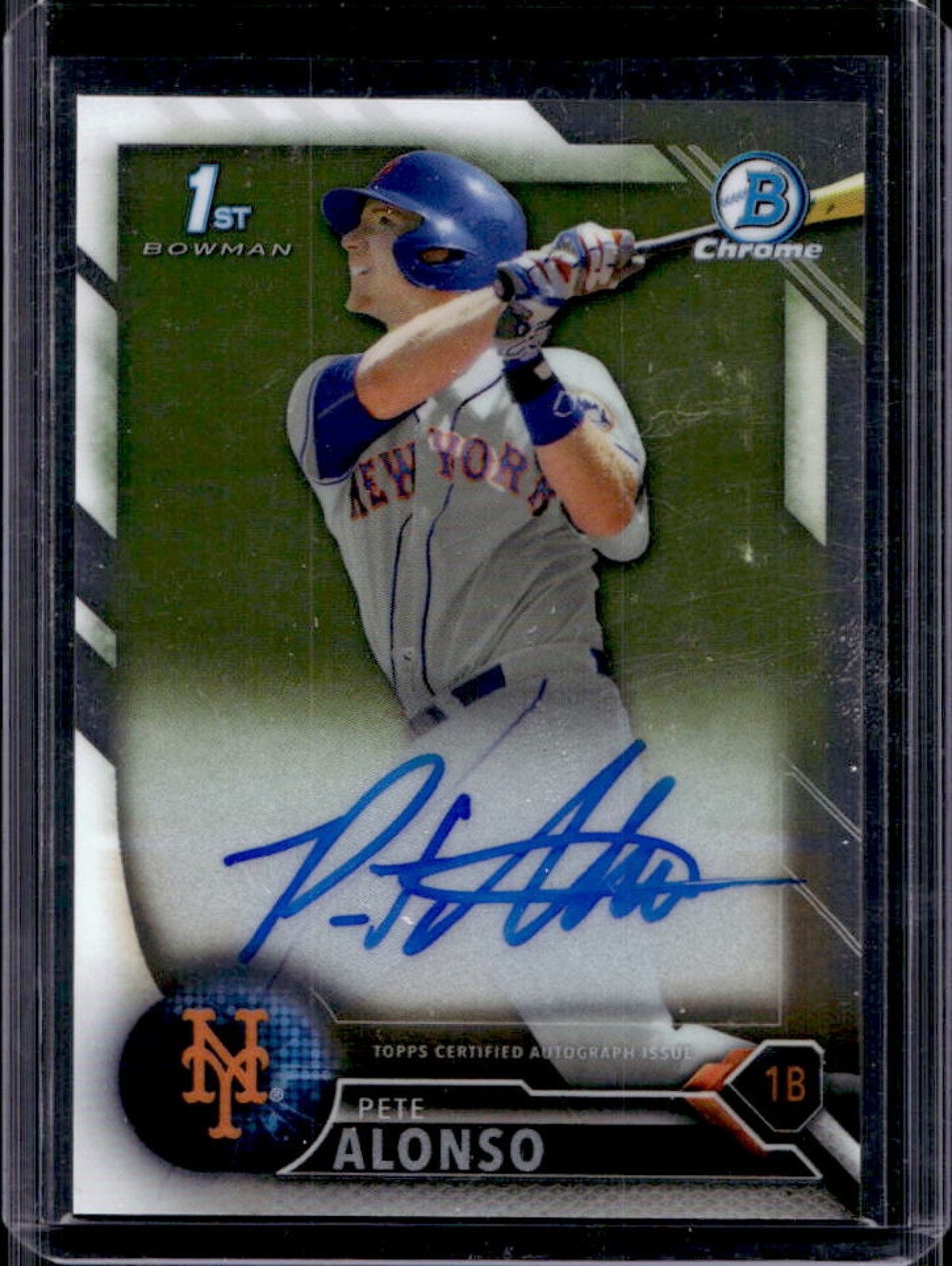 2016 Bowman Draft Pete Alonso Chrome Auto 1st Prospect #CDA-PA Mets