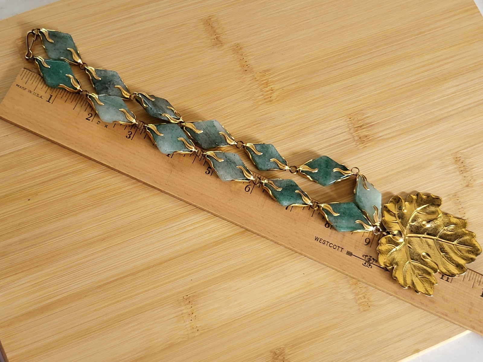 Vtg Artisan Large Statement Maple Leaf Green Adve… - image 15