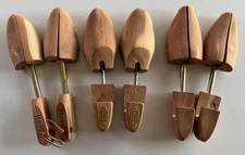 Cedar Wood Shoe Trees Stretchers Sz L Lot of 3 Bass Jos A Bank (F)