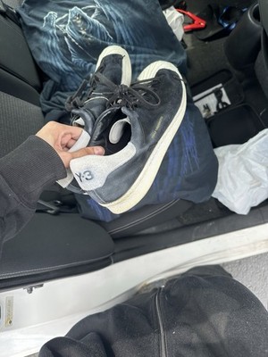 Yohji Yamamoto Y-3 Men's Black and White Lace Up Comfort Casual Sneakers