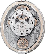 Rhythm white wall clocks trick 48 songs melody 8MN407RH03