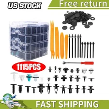 1115PCS- Car Retainer Clips Auto Fasteners Push Trim Clips Pin Rivet Bumper Kit