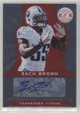 2012 Totally Certified Platinum Red 241/290 Zach Brown #178 Auto 7l6