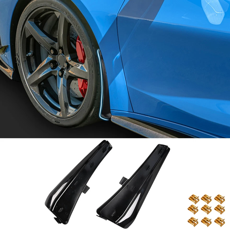 Extended Front Splash Guards For Chevrolet for Corvette C8 Z06 E-Ray 2023 2024 C - Image 2 of 4