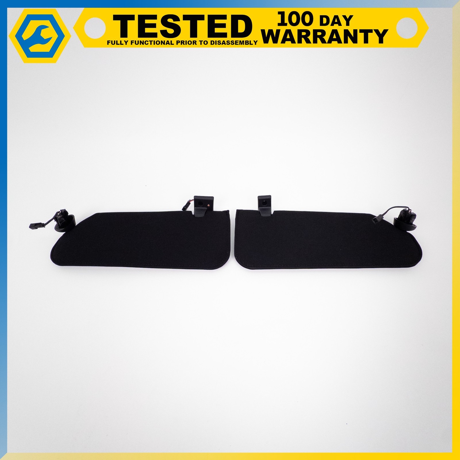 05-13 CHEVROLET CORVETTE C6 FRONT LEFT RIGHT SUN VISOR SHADE MIRROR LIGHT SET OE