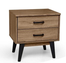 ARES COMODINO CON  2  CASSETTI 48 X 38 X 50 CM IN LEGNO NOCE USATO COME NUOVO