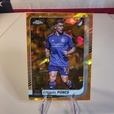 EZEQUIEL PONCE 2025 TOPPS CHROME MLS SAPPHIRE ORANGE REFRACTOR 2/25
