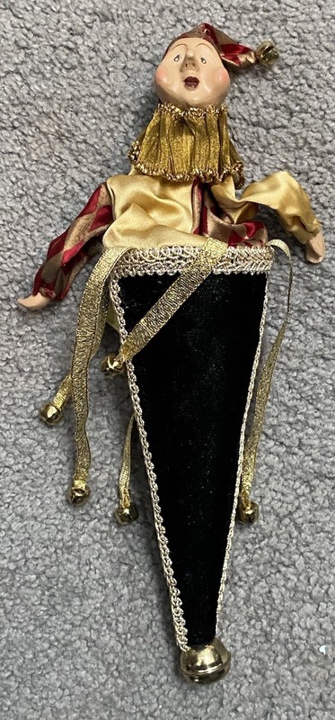 Mark Roberts Christmas  JESTER Ornament Holly Jingle Bells Santa