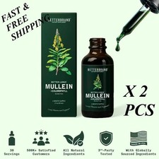2 BOTTLES-Mullein Leaf&Chlorophyll Drops for ...