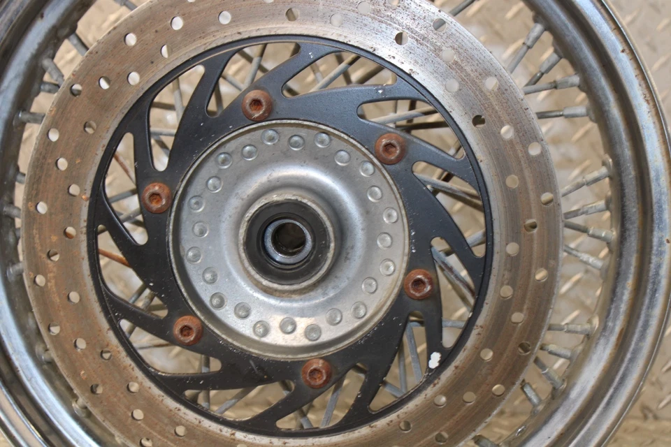 Llanta de rotor de freno de rueda delantera clásica 98/15 Yamaha V Star 650 XVS650/XVS 650 Foto 3 de 4