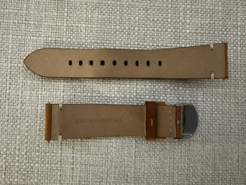 Correa de reloj de cuero marrón tostado al aceite de 20 mm para hombre! Usado una vez! Se adapta a Swatch Omega Foto 2 de 4