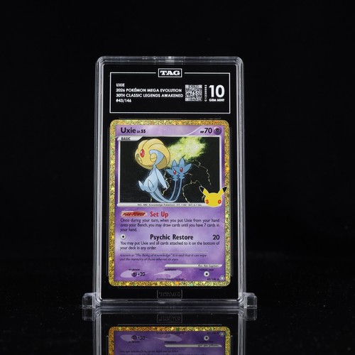 UXIE 2026 POKÉMON MEGA EVOLUTION 30TH CLASSIC LEGENDS AWAKENED #43/146 TAG 10