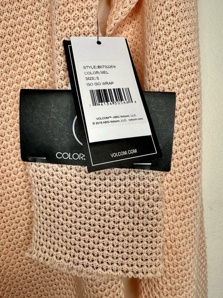 Volcom Women’s Cardigan Peach Knit STYLE:B0732209  SIZE: S GO GO WRAP NWT - Image 4 of 4