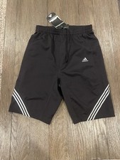 Mens Adidas Spandex Tights Compression Shorts Race Half Tights Black L New