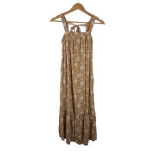 Old Navy Sleeveless Tie-Back Cutout Maxi Swing Dress Size XS Floral Cottagecore