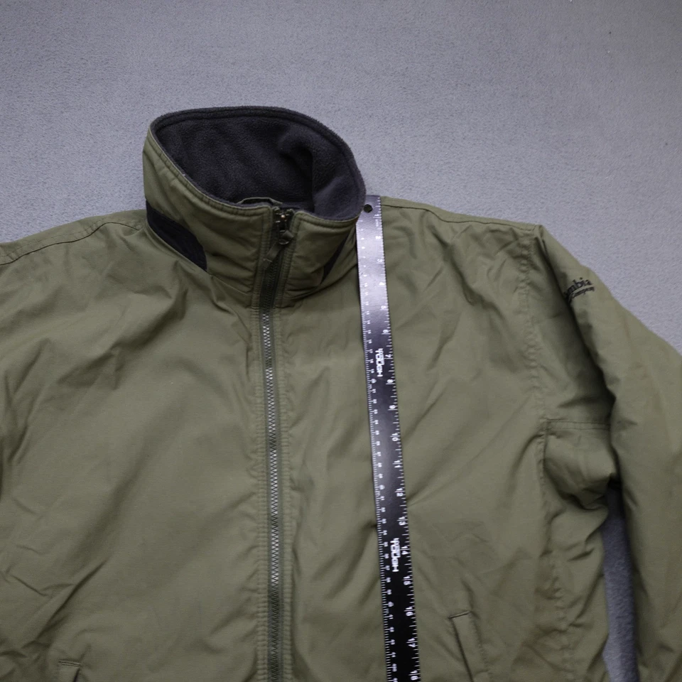 Columbia Sportswear Bomber Jacket Men's Size M Full-Zip Fleece Lined Dark Green - Image 2 of 4