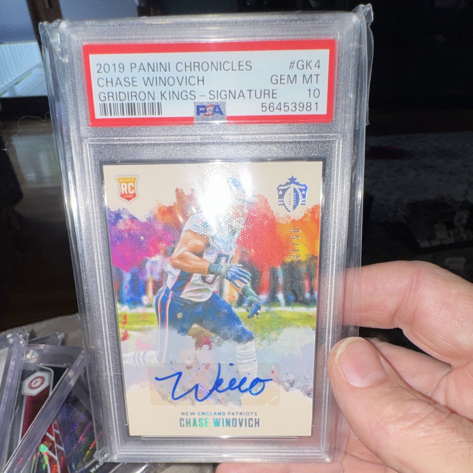 Chase Winovich Panini Chronicles Gridiron Kings #GK4 Signature