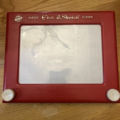 Vintage Original Ohio Art 505 Etch A Sketch Magic Screen Toy Red Working