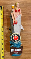 Miami Brewing Beer Tap Handle Knob Top Keg Bar Draft Shark Bait Great White