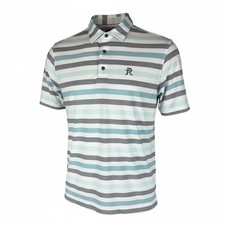 FootJoy FJ Golf Polo Shirt Mens Large Striped Short Sleeve Performance DryJoy