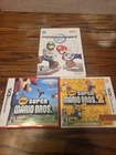 Lot Of 3 Nintendo Wii 3DS DS Cases Only Mario Kart Mario New Super Mario Bros 1