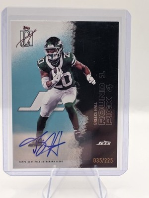 2025 Topps Signature Class Breece Hall #92 Teal AUTO /225 New York Jets