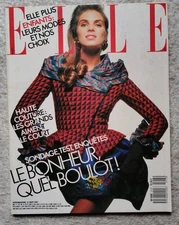 Rare!!! French Elle Aug.1987 Cover Maria Johnson By Silverstein, Madonna Inside 