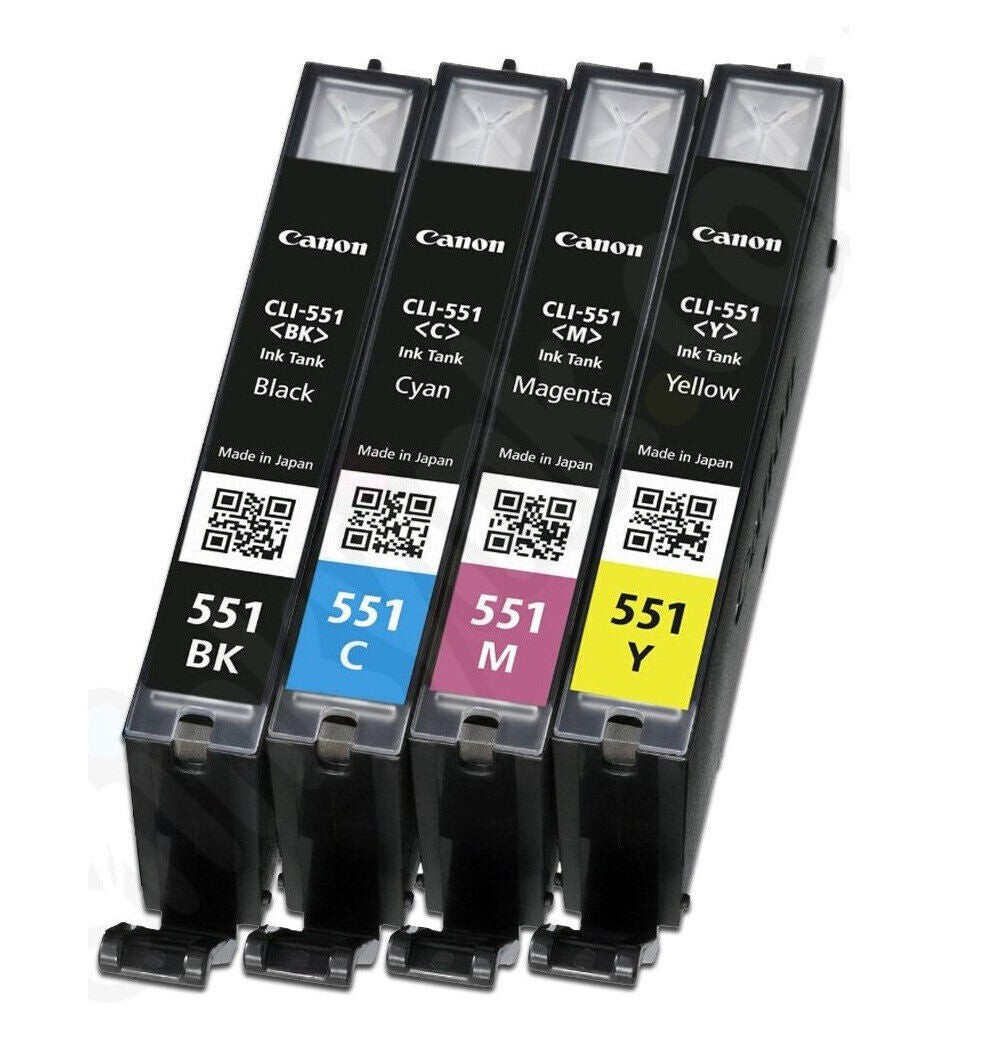 Canon CLI-551 Inkjet Cartridge 4 Ink Cartridges PIXMA iP7250/MG5450/MG6350/MX725
