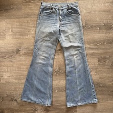 Vintage 70s Plain Pockets JC Penney Flare Bellbottom Jeans 30x31