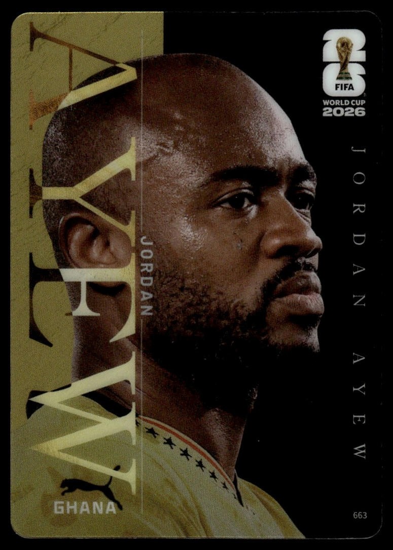 2026 Panini Kayou FIFA World Cup Golden Jordan Ayew Legend #663 Ghana Thin Card