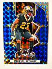 2022 Panini Mosaic Marshon Lattimore BLUE Prizm Card SP #/99 Saints Star!