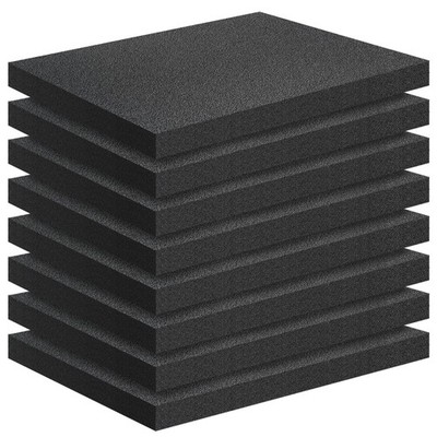 Black Packing Foam Sheets- 8PCS Cuttable Polyurethane Foam Pads Polyurethane ...