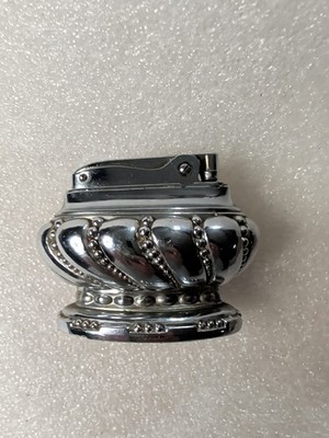 OMSCO Victorian Silver Plate Art Deco Cigarette Table Lighter Not working