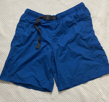 Columbia Omni Shade Sun Protection Men  s Swimsuit XL Blue Elastic Belted Pockets