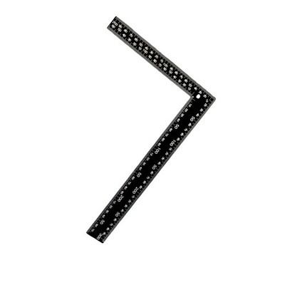 1Pcs Durable Stainless Steel L Ruler Black Color Carpenter Measuring Tool