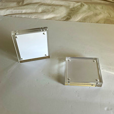5 Pack Clear Acrylic Magnetic Picture Frames Double-Sided Display