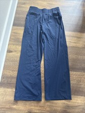 Member's Mark Women's Stretch Soft Pockets Travel Wide Leg Pant Blue Medium New