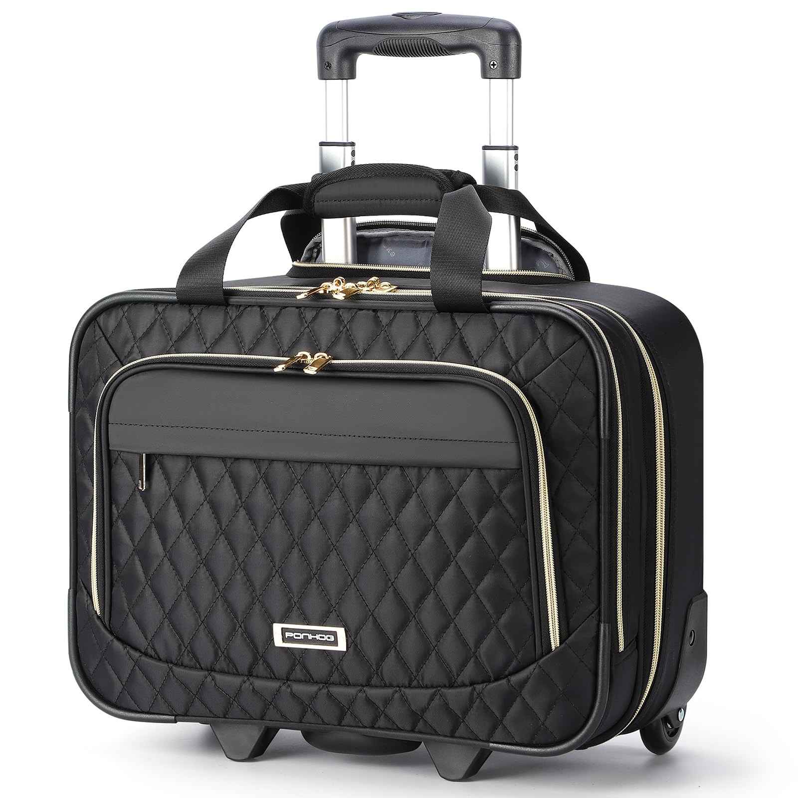 Rolling Laptop Bag, 15.6 Inch Rolling Briefcase for Women with Wheels, Carry ...