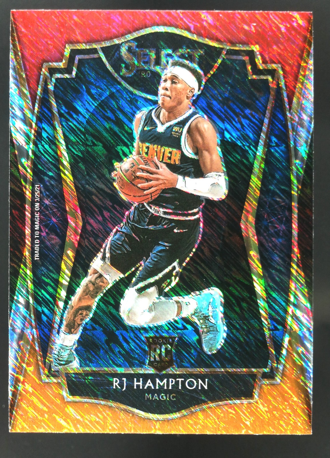 2020-21 Panini Select RJ Hampton #195 CARD Magic RC Red White Orange Flash